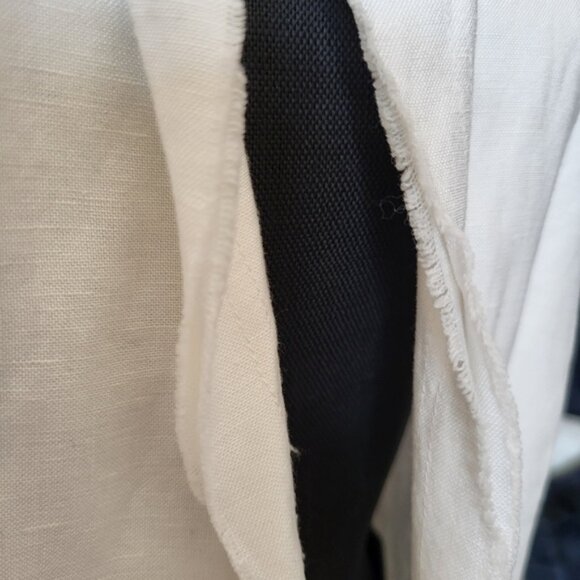 Frank Lyman White Linen Fringe Blazer New Women's Sz Medium - Picture 13 of 15